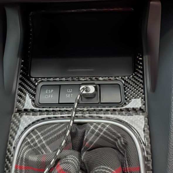 VW Golf MK5 Carbon Fibre Ashtray Frame - 5 Button - High on Boost
