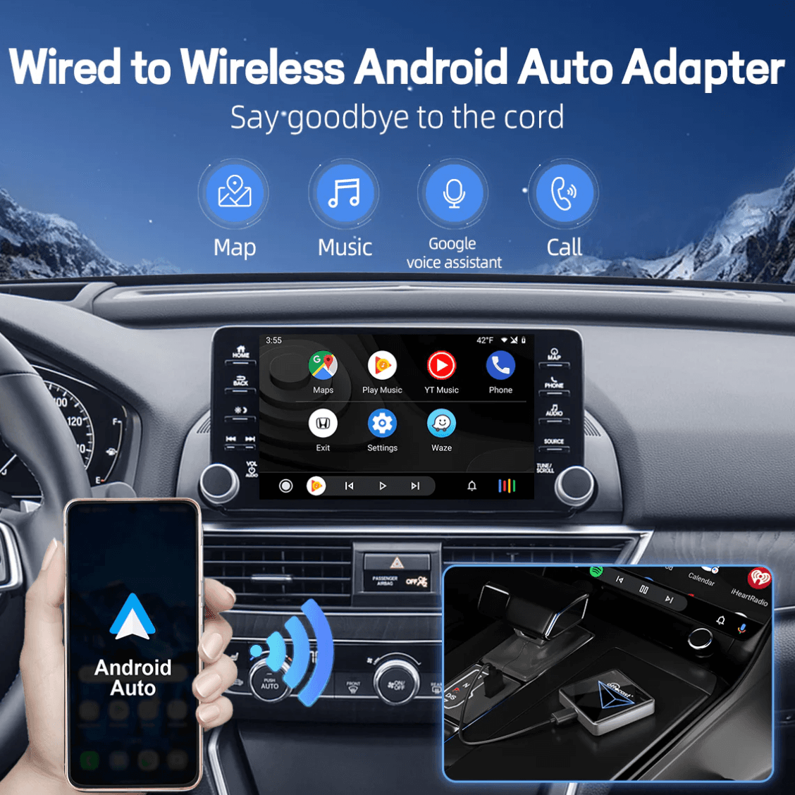 A2AIR PRO - Wireless Android Auto Adapter (2026 Version)- High on Boost