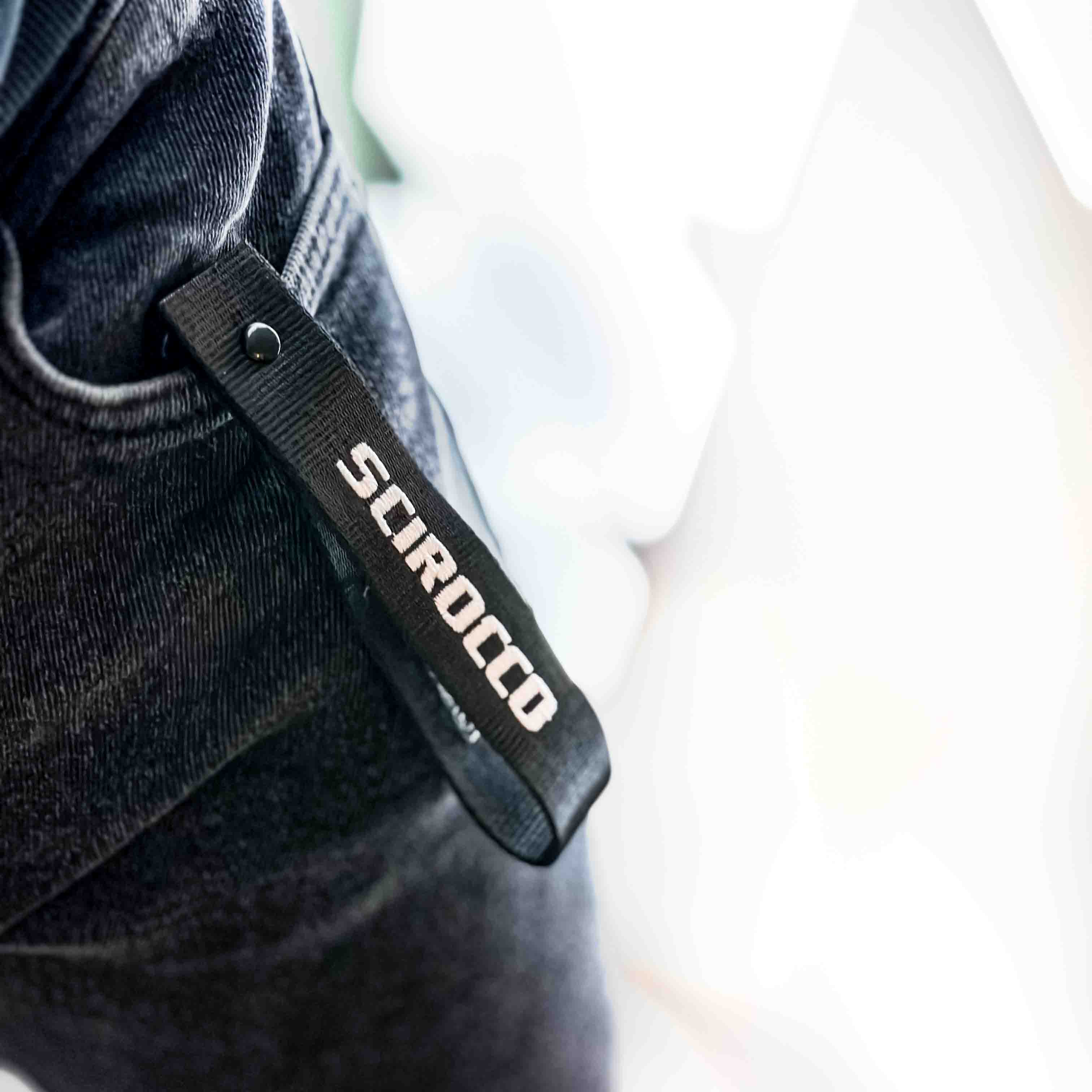 VW Scirocco Key Ring - Black/White