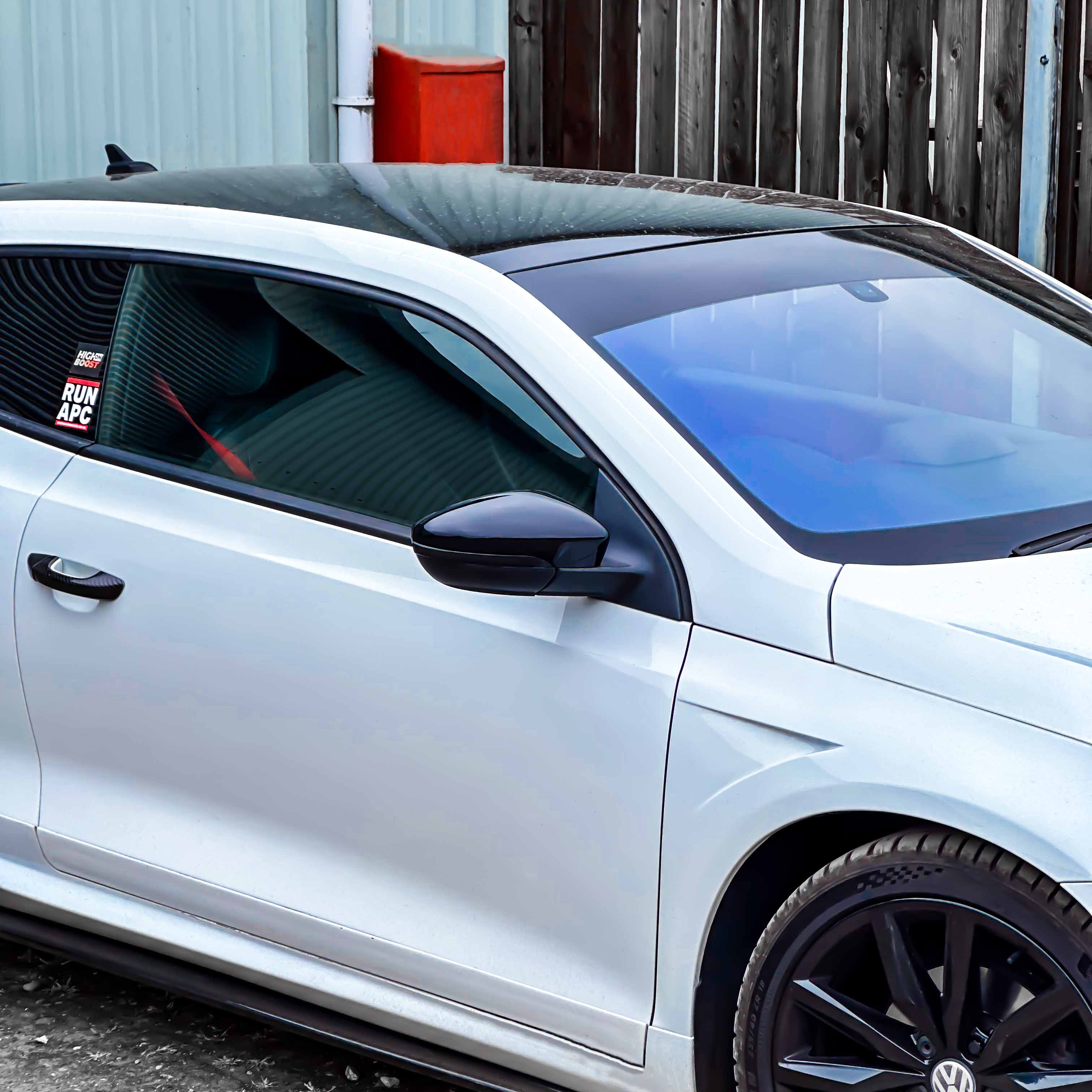 VW Scirocco Gloss Black Mirror Caps