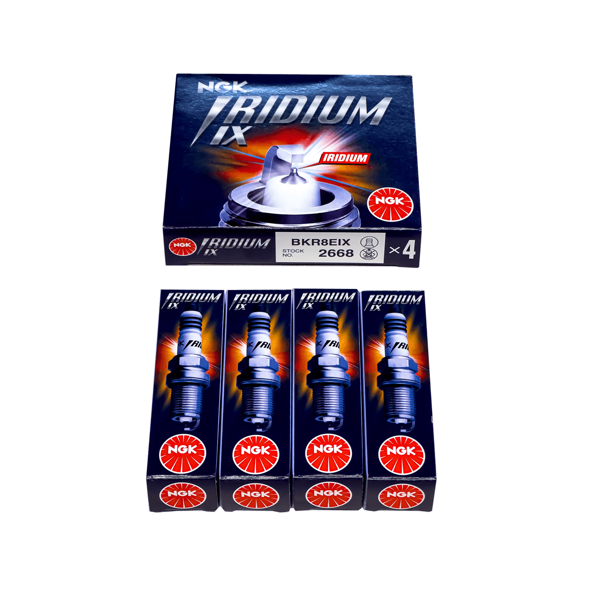 NGK BKR8EIX (2668) Laser Iridium Spark Plugs - 1.4 TSI EA111- High on Boost
