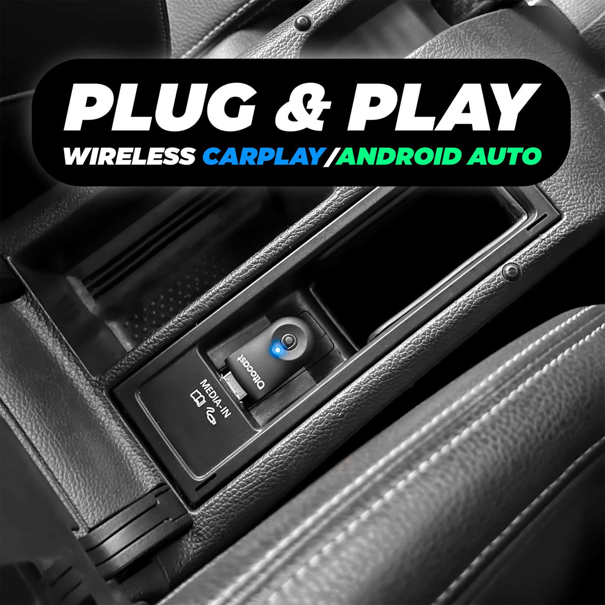 Fast Wireless Apple CarPlay & Android Auto Adapter (2026 Version)- High on Boost