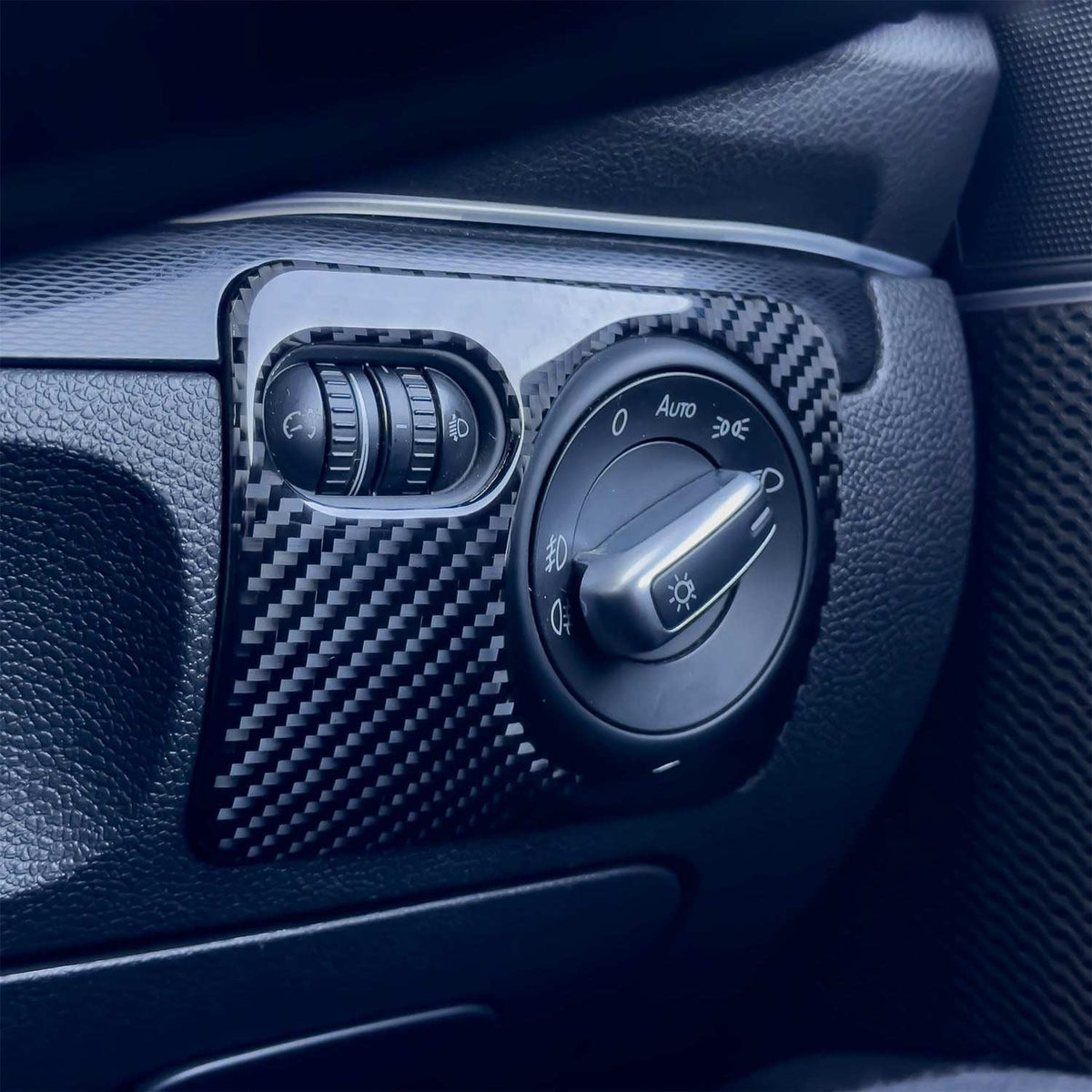 VW Golf MK6 Carbon Fibre Headlight Control Frame - RHD - High on Boost