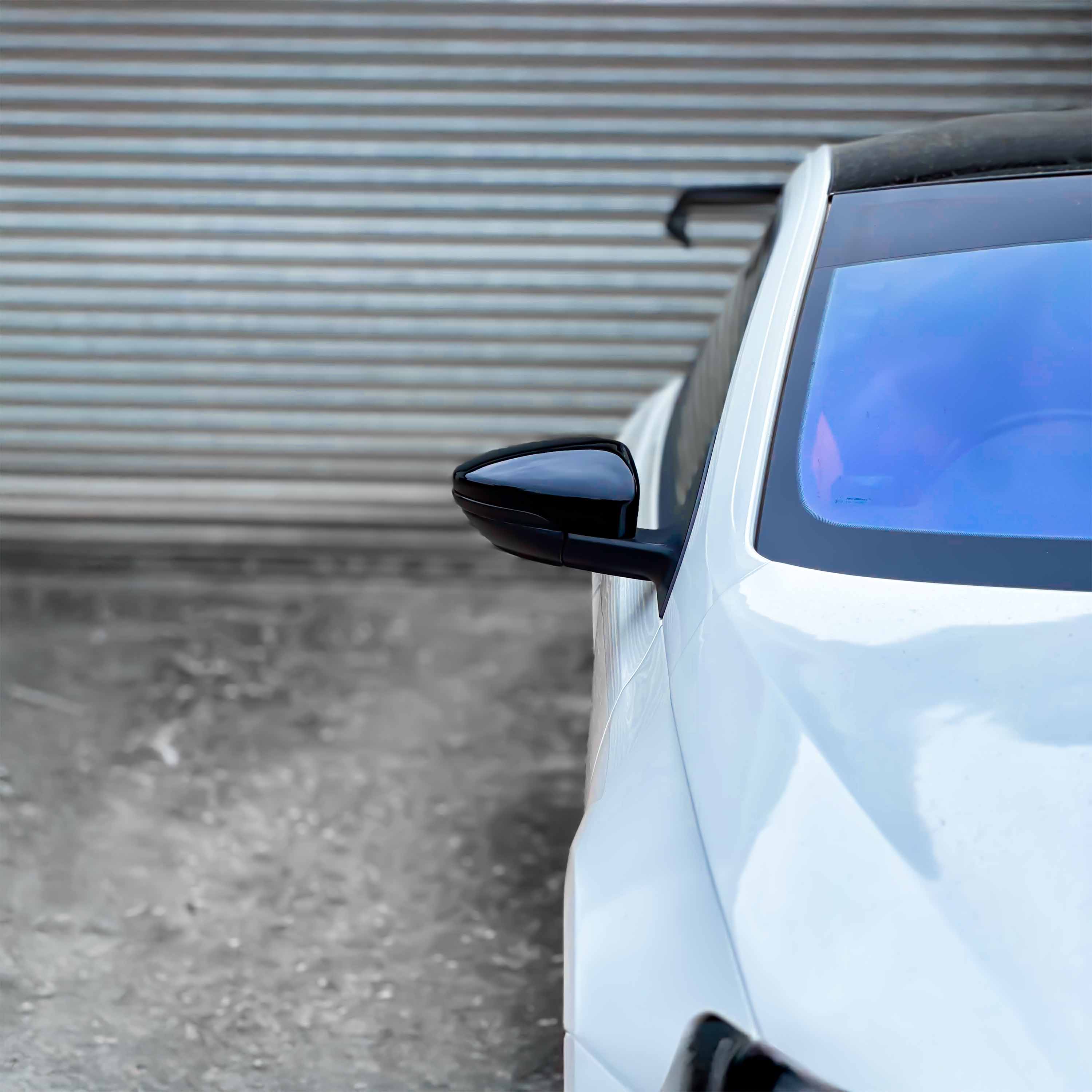 VW Scirocco Gloss Black Mirror Caps