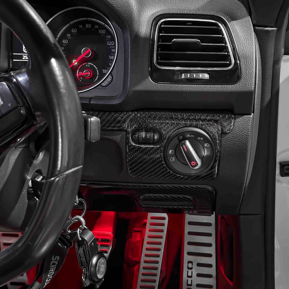 VW Scirocco Carbon Fibre Driver-Side Glove Box Cover