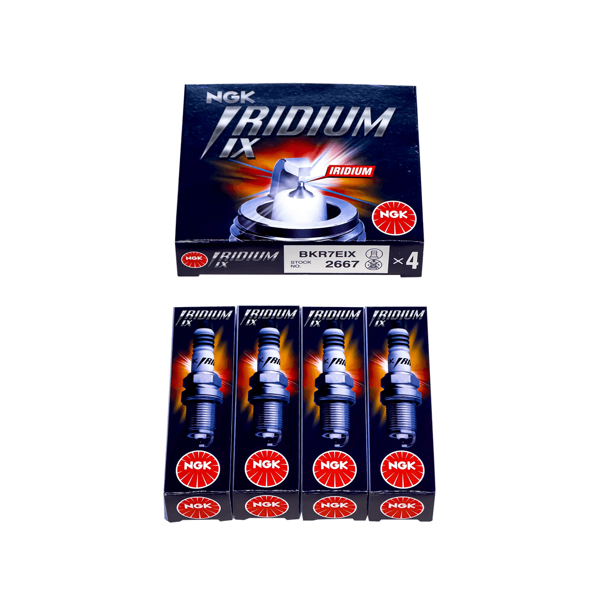 NGK BKR7EIX (2667) Laser Iridium Spark Plugs - 1.4 TSI EA111- High on Boost