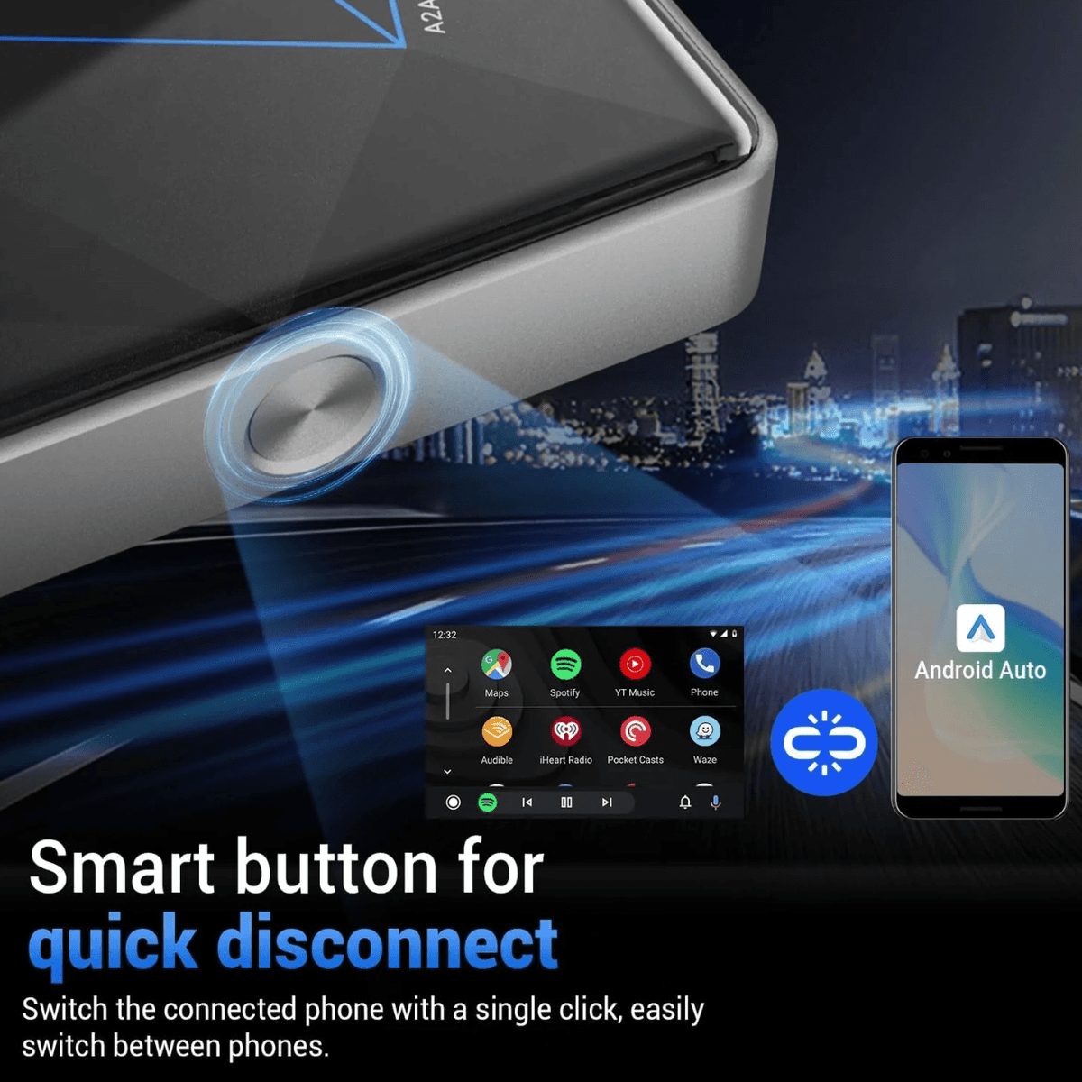 A2AIR PRO - Wireless Android Auto Adapter (2026 Version)- High on Boost