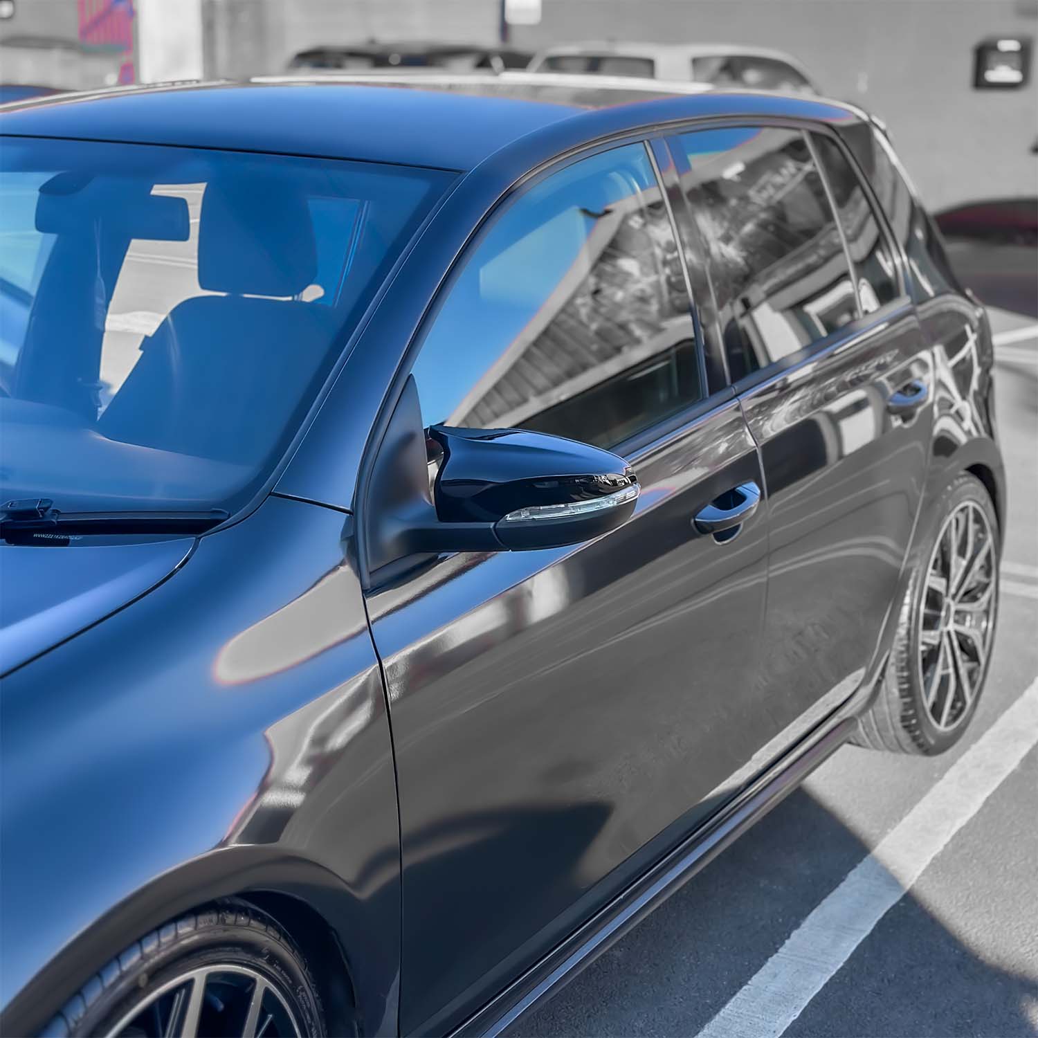 VW Golf MK6 M-Style Gloss Black Mirror Caps