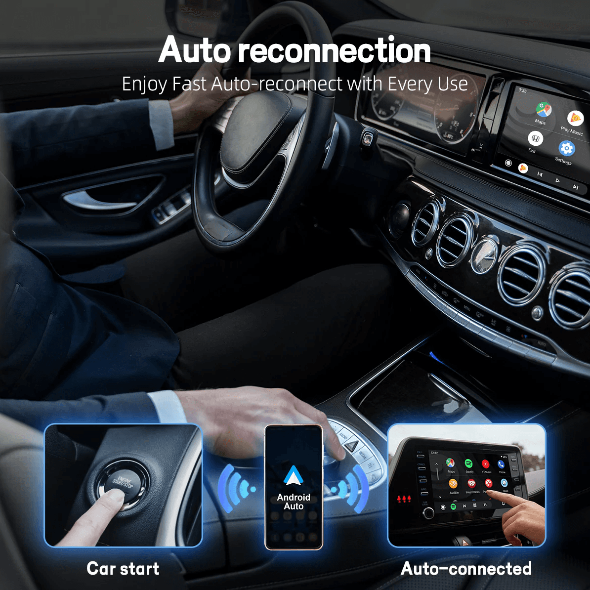 A2AIR PRO - Wireless Android Auto Adapter (2026 Version)- High on Boost
