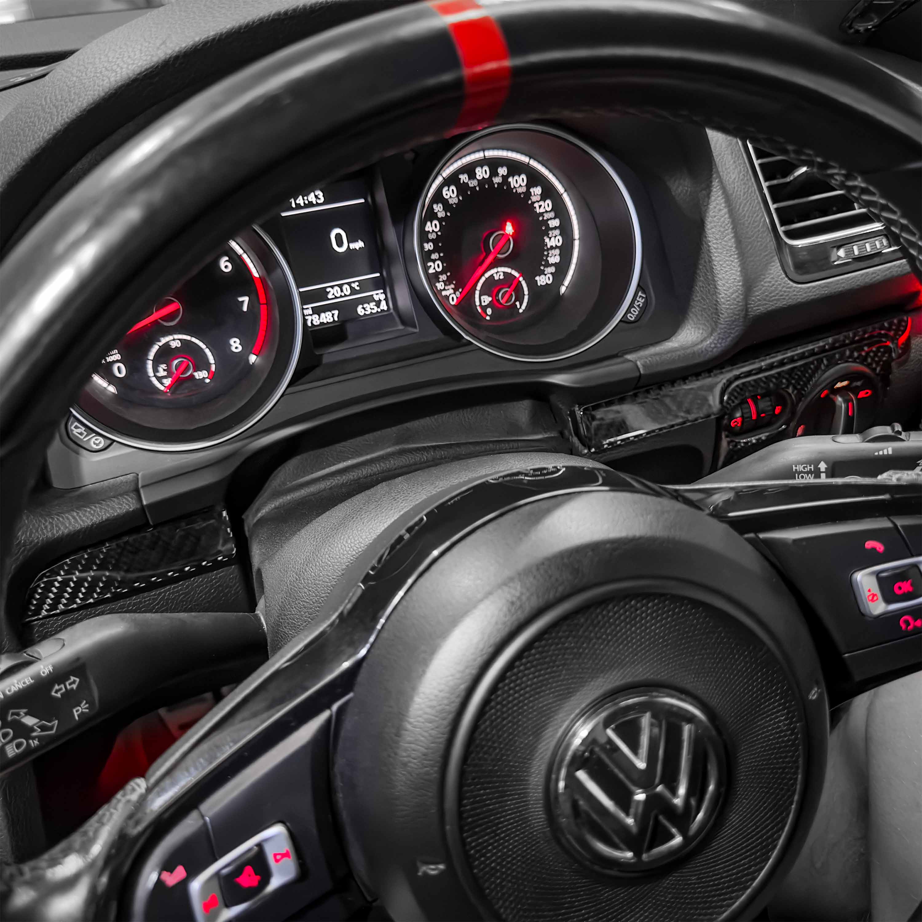 VW Scirocco Carbon Fibre Dashboard Trim