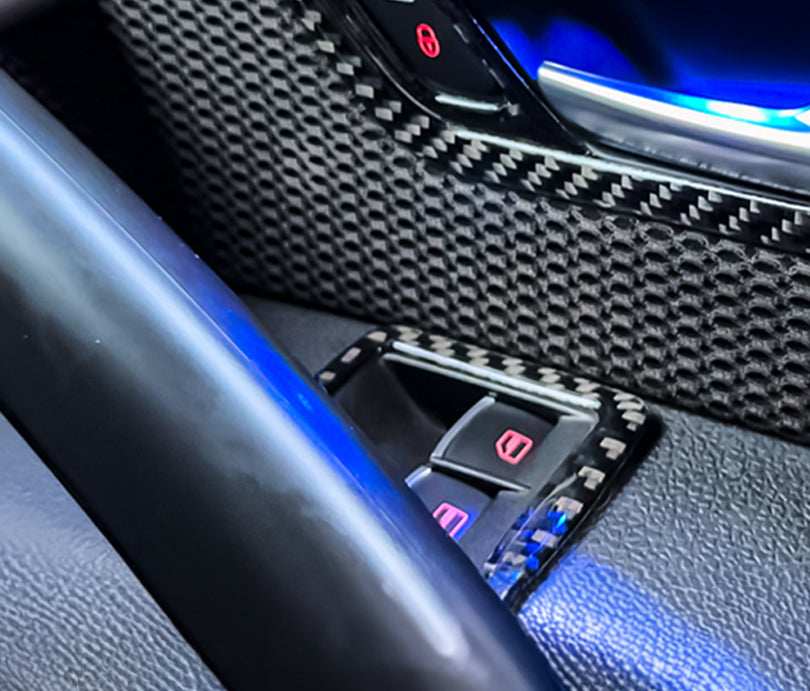 VW Scirocco Carbon Fibre Window Control Frame- High on Boost