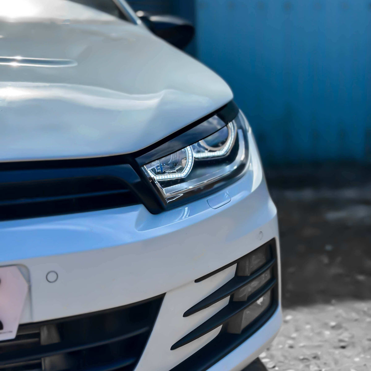 VW Scirocco Gloss Black Headlight Eyebrows- High on Boost
