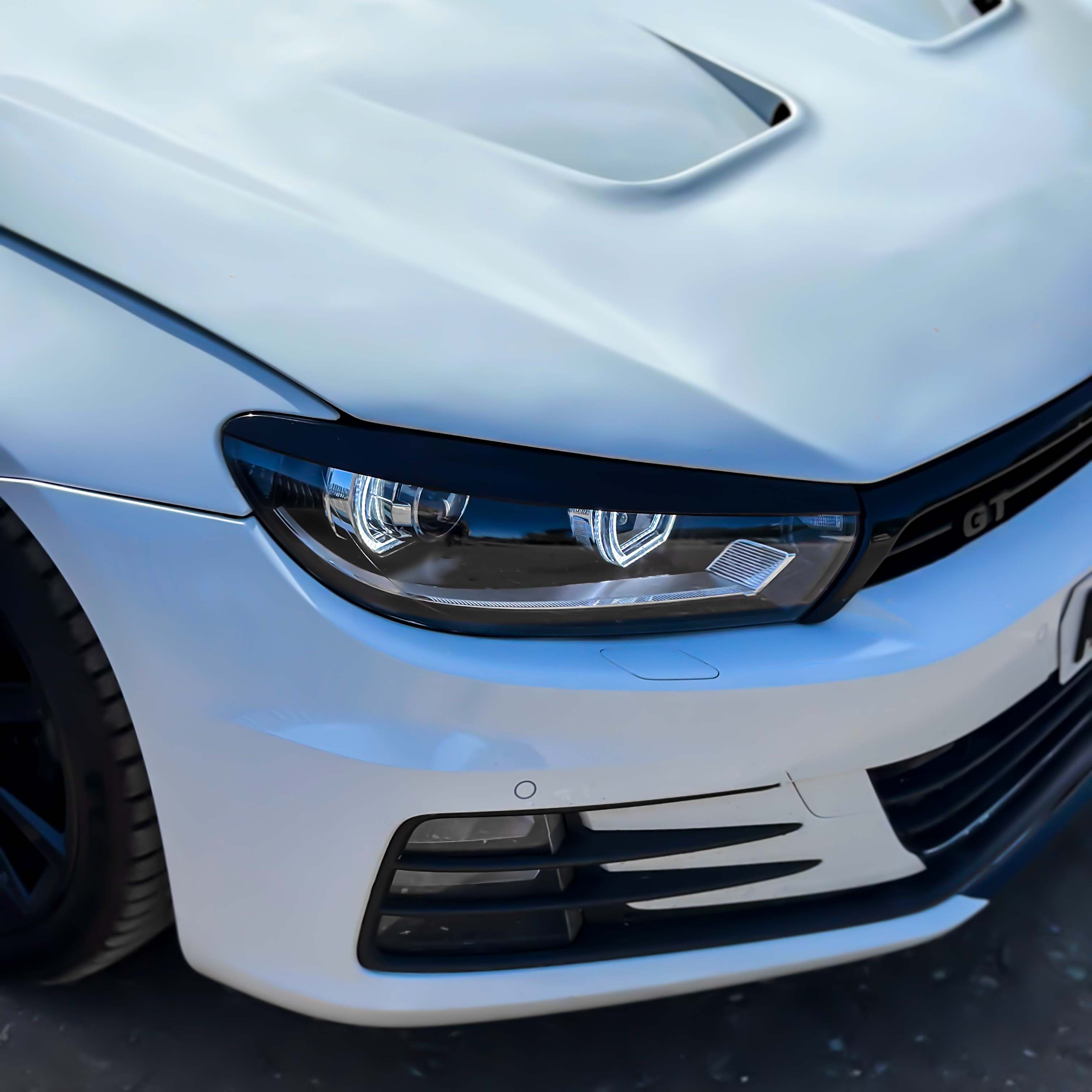 VW Scirocco Gloss Black Headlight Eyebrows