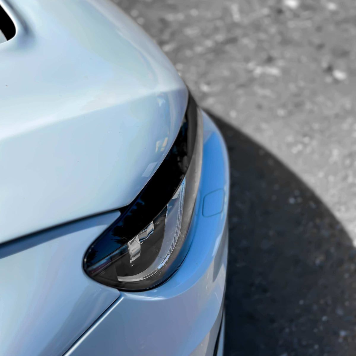 VW Scirocco Gloss Black Headlight Eyebrows- High on Boost