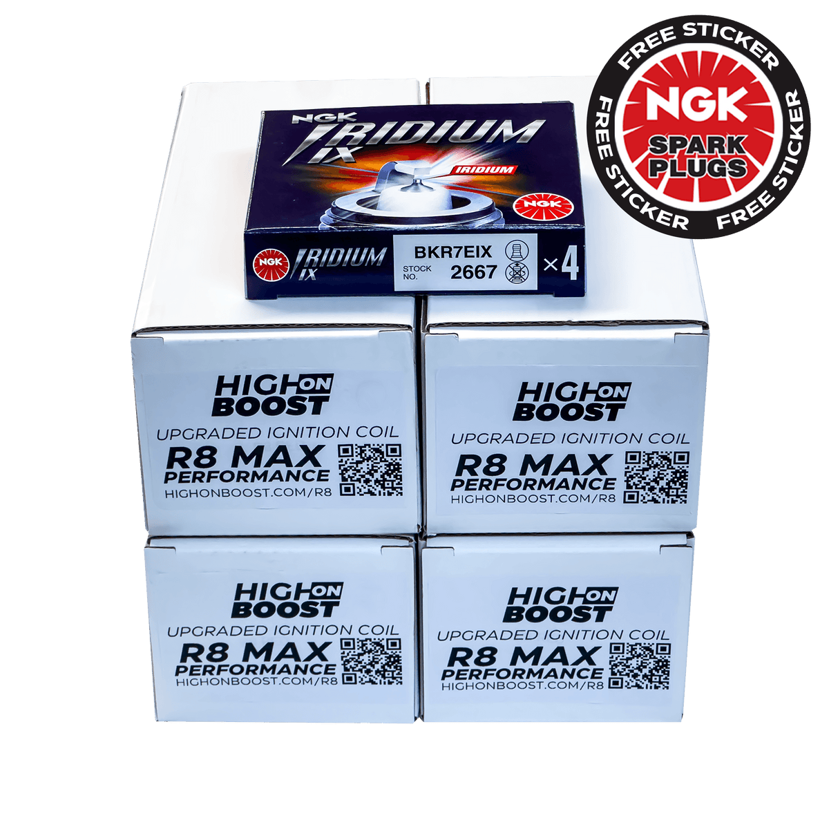NGK x High on Boost - 2.0 TFSI EA113/EA888 Performance Bundle - Red - High on Boost