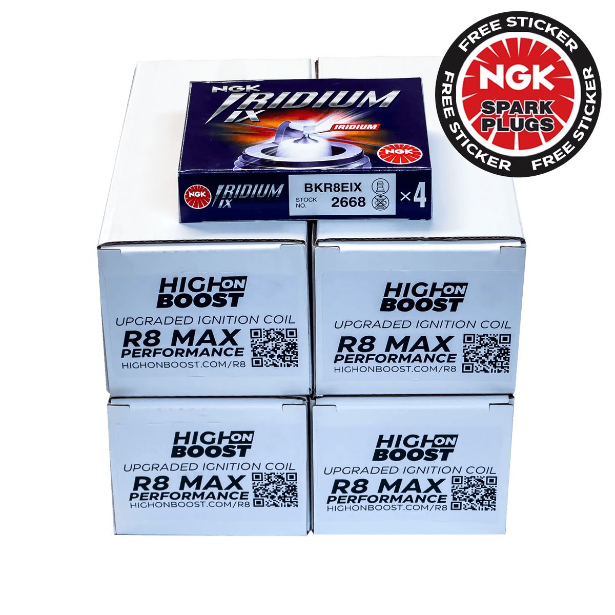 NGK x High on Boost - 2.0 TFSI EA113/EA888 High-Performance Bundle - Red - High on Boost