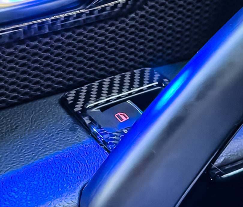 VW Scirocco Carbon Fibre Window Control Frame- High on Boost