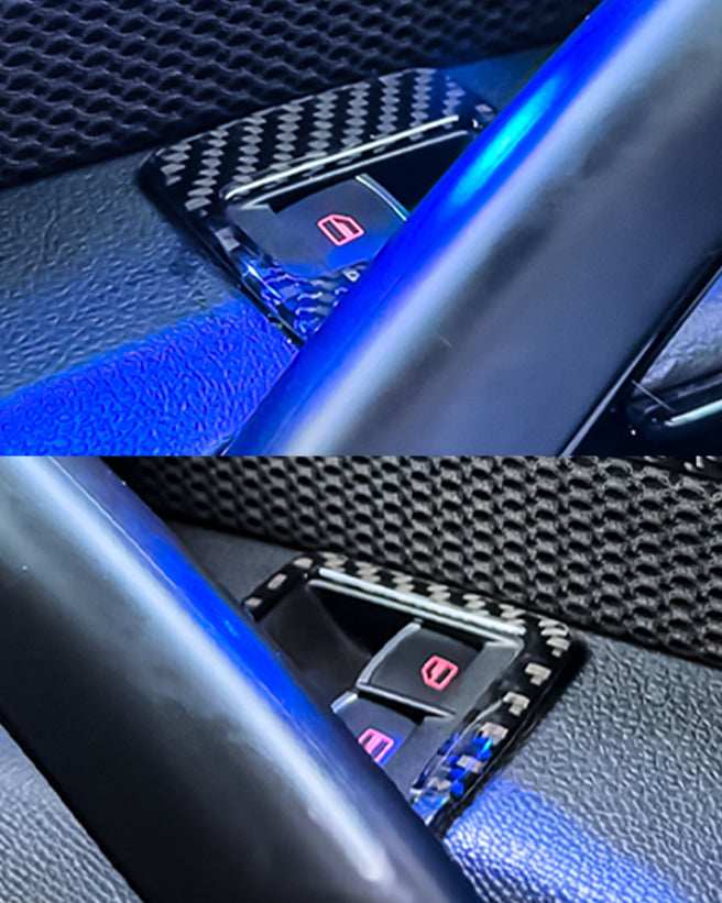 VW Scirocco Carbon Fibre Window Control Frame- High on Boost