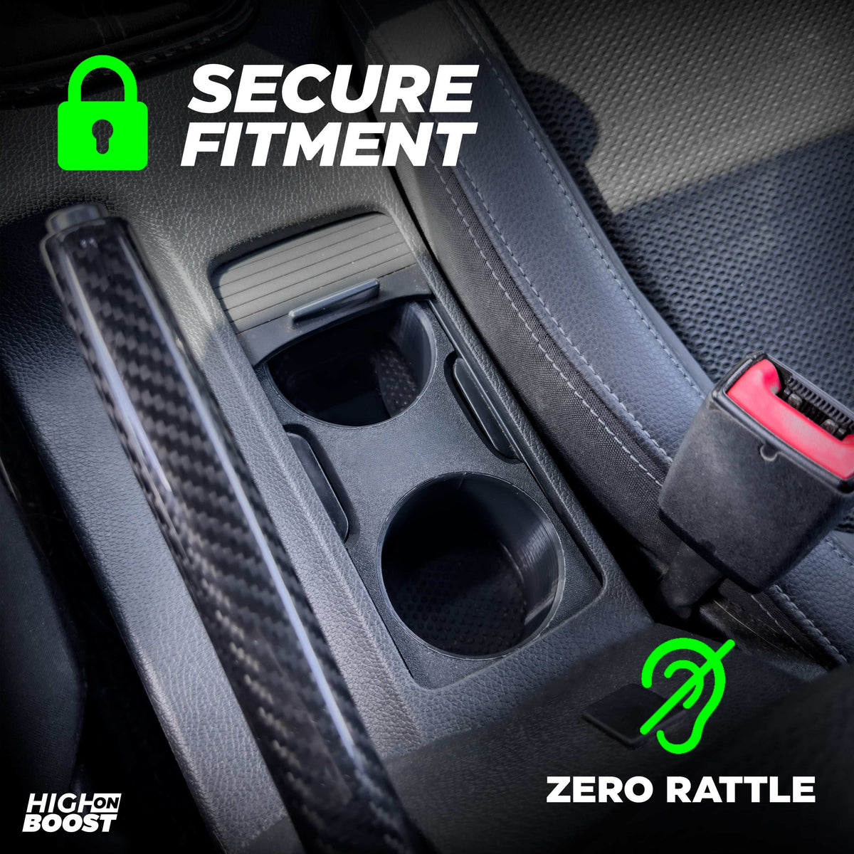 VW Scirocco MK3.5 Cup Holder Mod (Facelift) - R / Size S + Size M - High on Boost