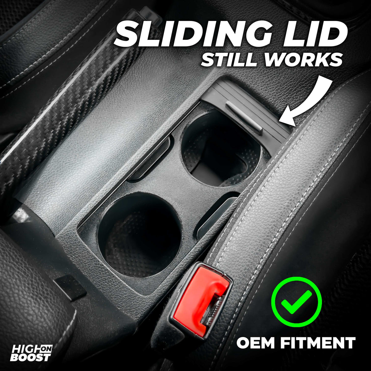 VW EOS Cup Holder Mod (Facelift) - R32 / Size S + Size M - High on Boost
