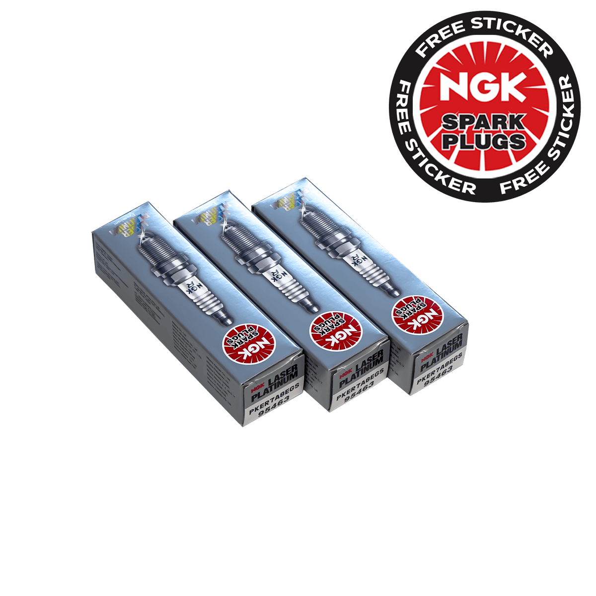 1.0 TSI EA211 MQB - NGK PKER7A8EGS (95463) Laser Platinum Spark Plugs- High on Boost