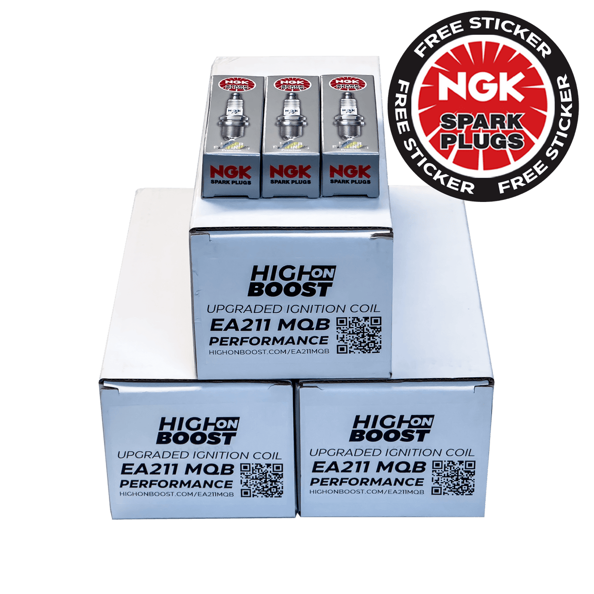 NGK x High on Boost - 1.0 TSI EA211 MQB Performance Bundle - Red - High on Boost