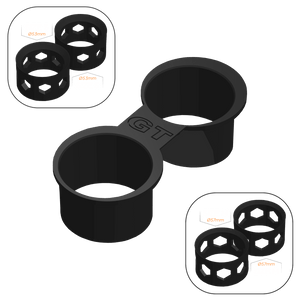 VW Golf MK7/7.5 Cup Holder Mod - GT / 2x Size S + 2x Size M - High on Boost