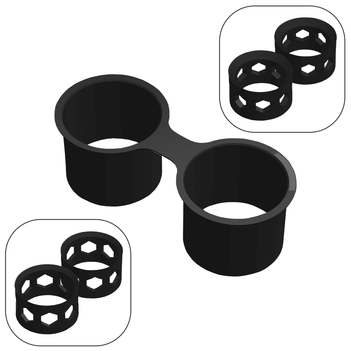 BMW M2 Competition (F87) Cup Holder Mod - M / Size S + Size M - High on Boost