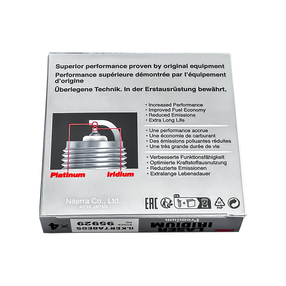 1.5 TSI EA211 EVO - NGK ILKER7A8EGS (95929) Laser Iridium Spark Plugs