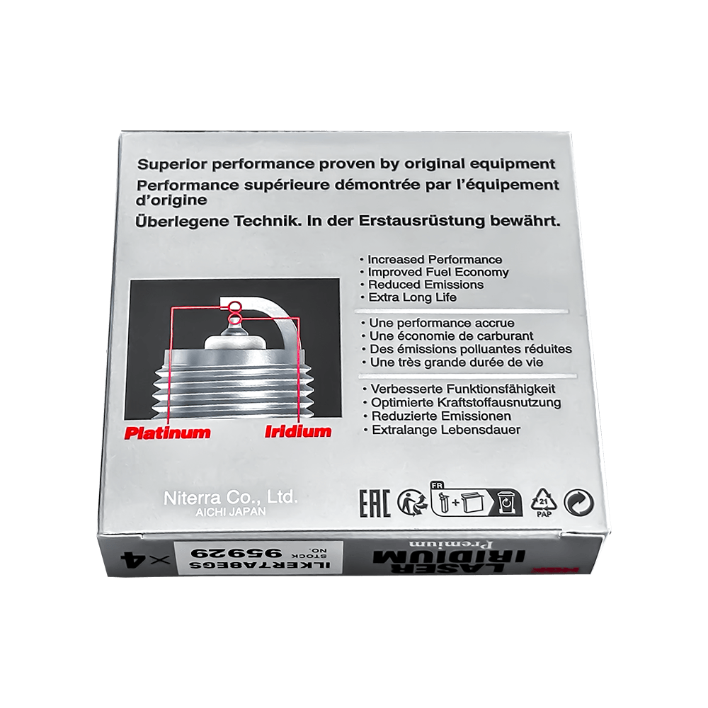 1.5 TSI EA211 EVO - NGK ILKER7A8EGS (95929) Laser Iridium Spark Plugs- High on Boost
