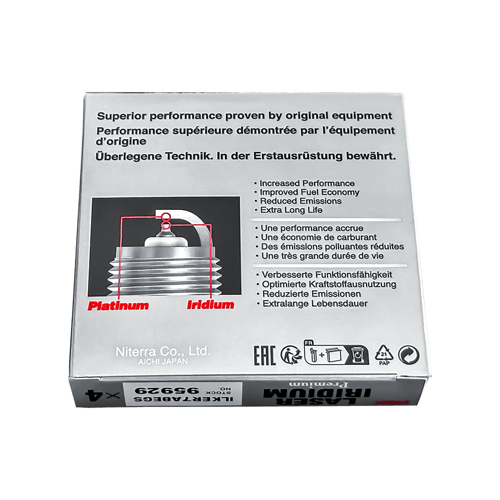 1.5 TSI EA211 EVO - NGK ILKER7A8EGS (95929) Laser Iridium Spark Plugs- High on Boost