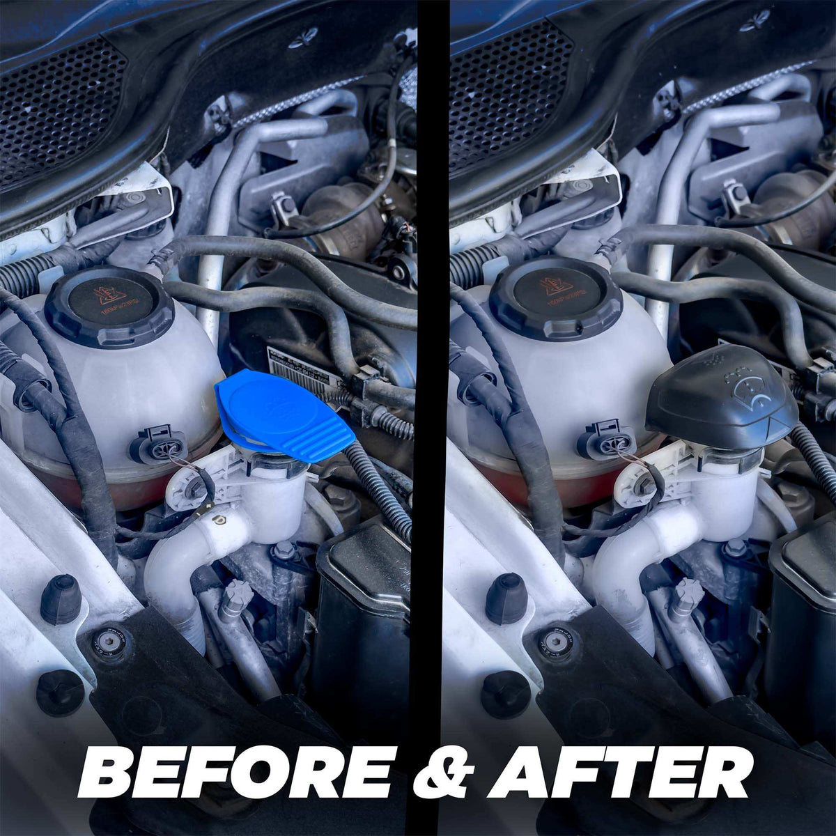 VAG Black Washer Fluid Cap & Funnel V2- High on Boost