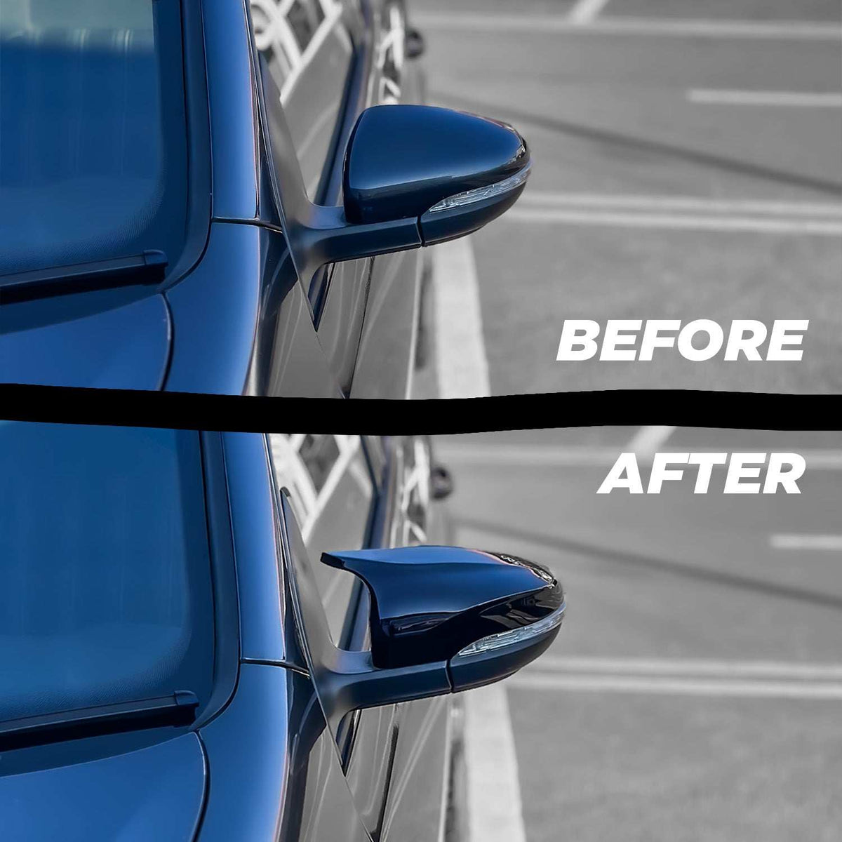 VW Golf MK6 M-Style Gloss Black Mirror Caps- High on Boost
