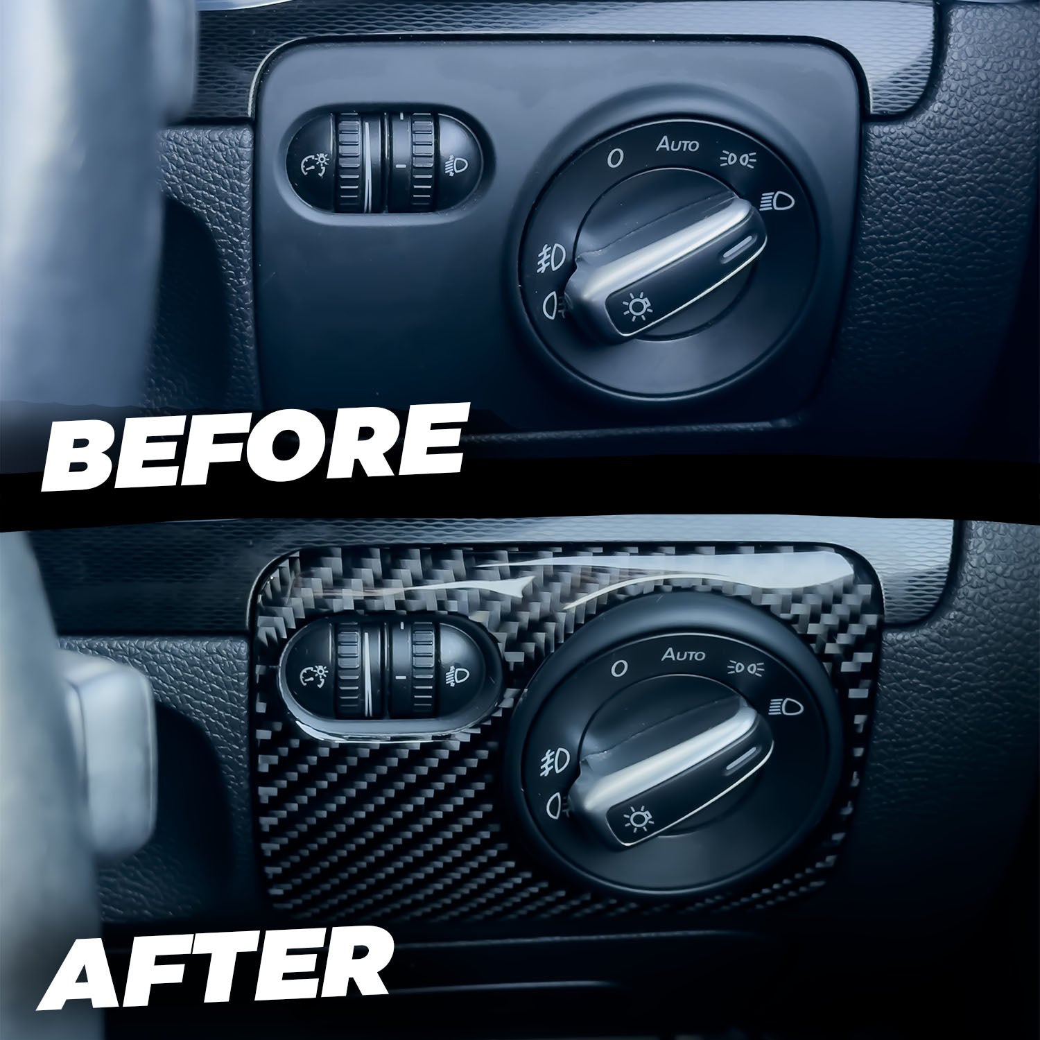 VW Golf MK5 Carbon Fibre Headlight Control Frame