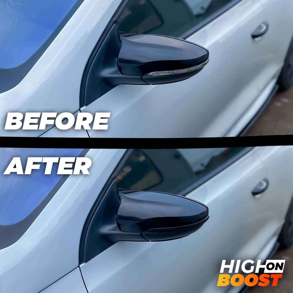 VW Beetle A5 Dynamic Wing Mirror Indicators - No Puddle Lights / Black - High on Boost