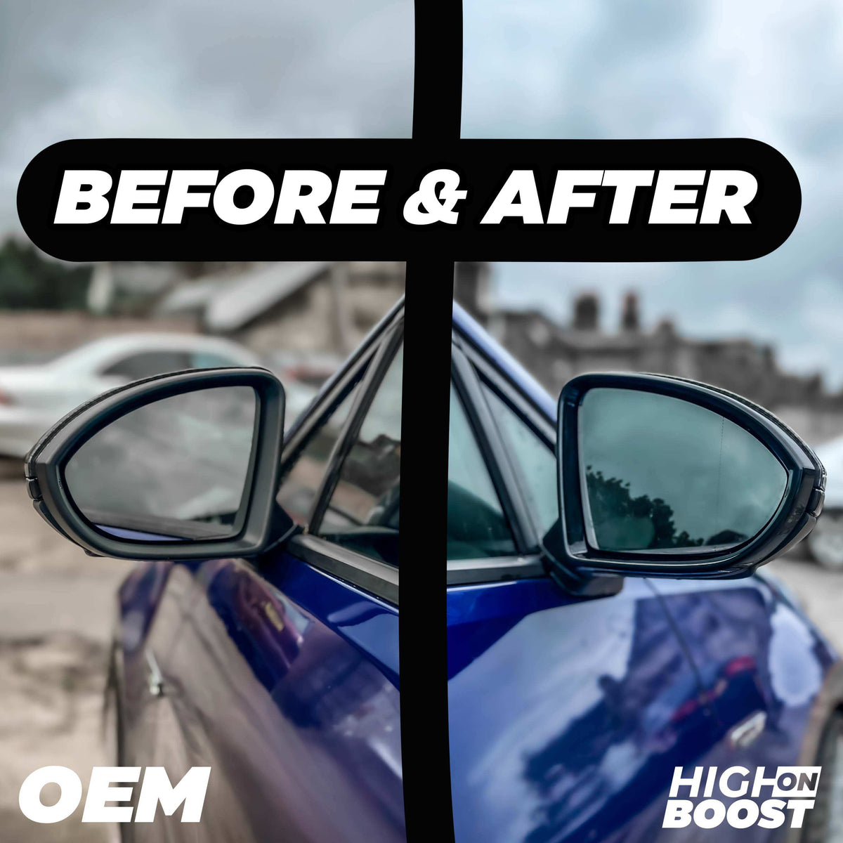 VW Golf MK7/7.5 Gloss Black Mirror Frames- High on Boost