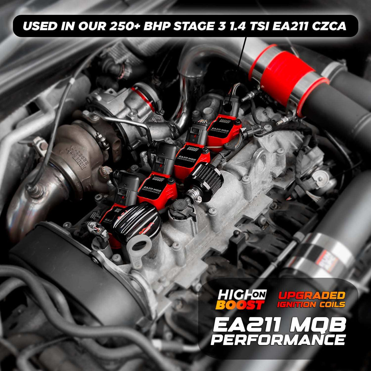 DENSO x High on Boost - 1.4 TSI EA211 MQB High Performance Bundle - Red - High on Boost