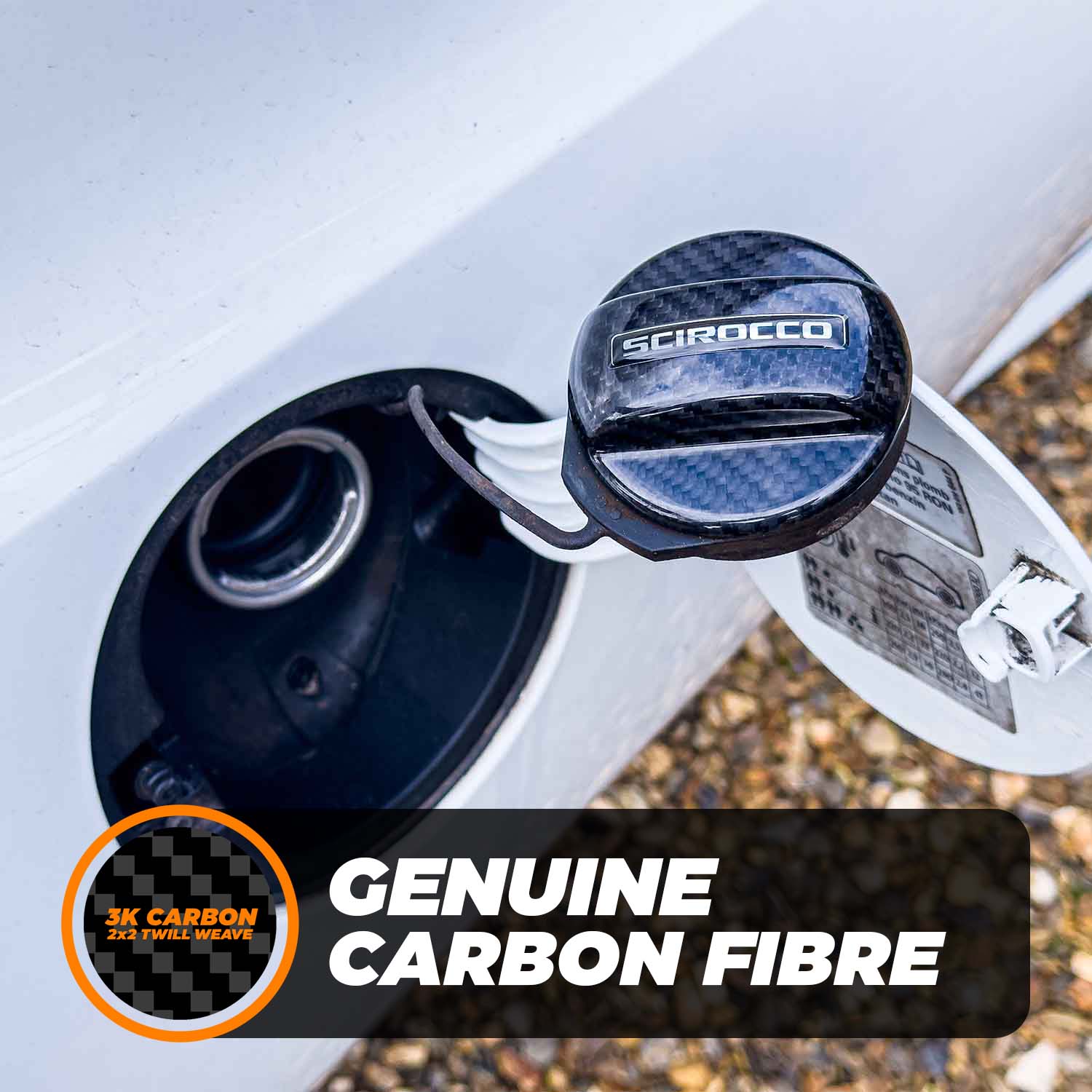 Cubierta de tapa de combustible de fibra de carbono