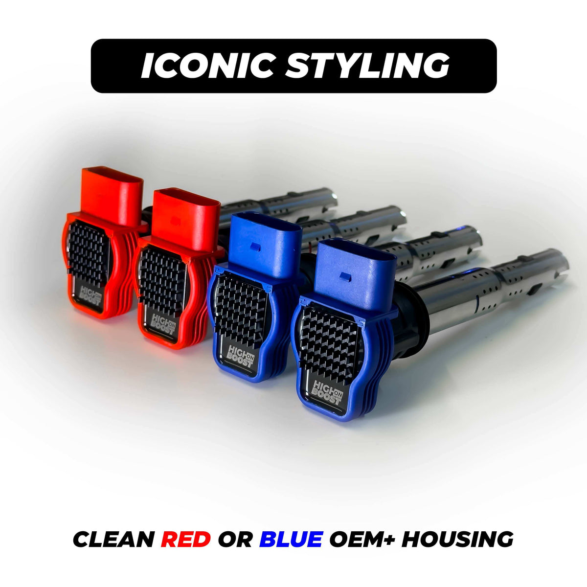 2.0 TFSI EA113 R8 Performance Ignition Coils (4-Pack) - Red - High on Boost