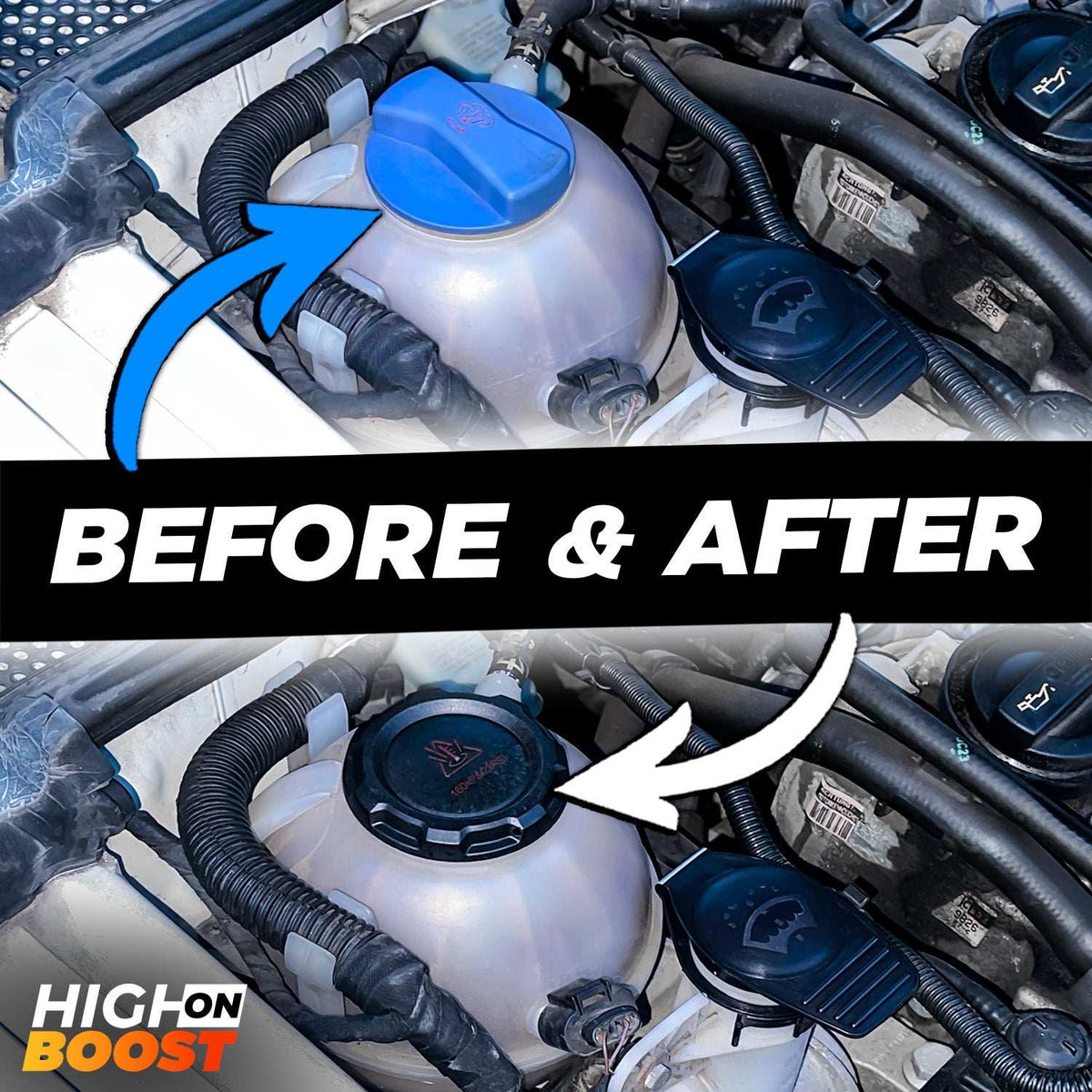 VAG Black Coolant Cap V2- High on Boost