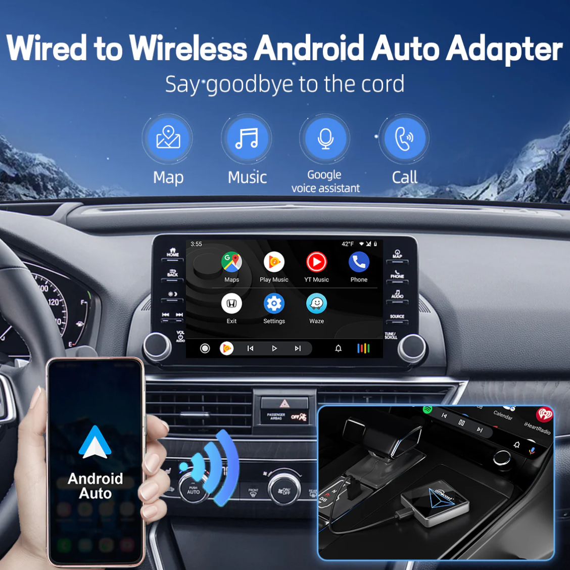 A2AIR PRO - Wireless Android Auto Adapter (2025 Version)