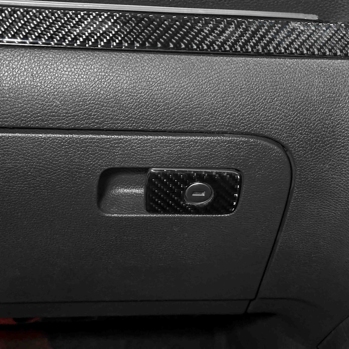 VW Scirocco Carbon Fibre Passenger-Side Glove Box Handle Cover