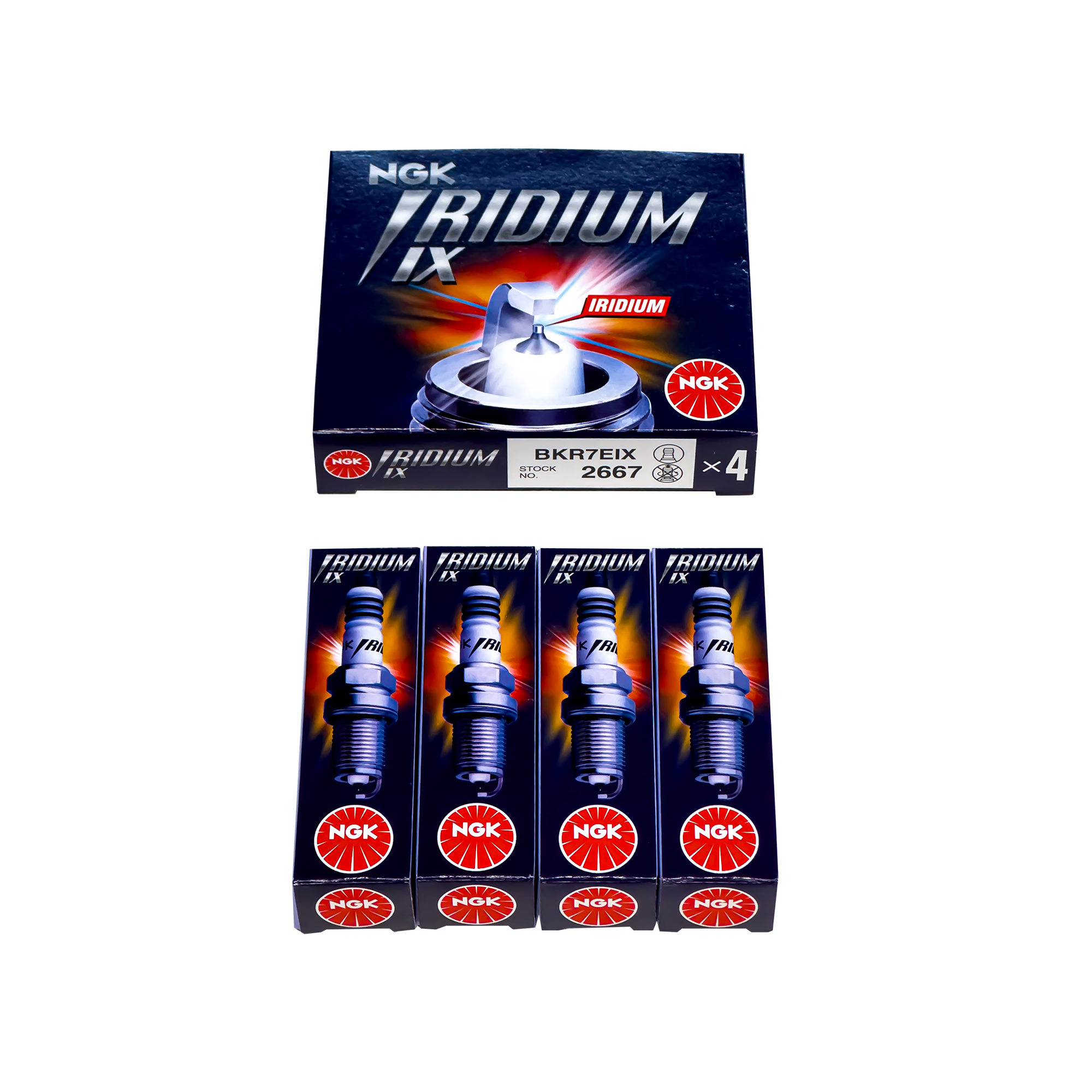 NGK BKR7EIX (2667) Laser Iridium Spark Plugs - 2.0 TSI (EA113/EA888)