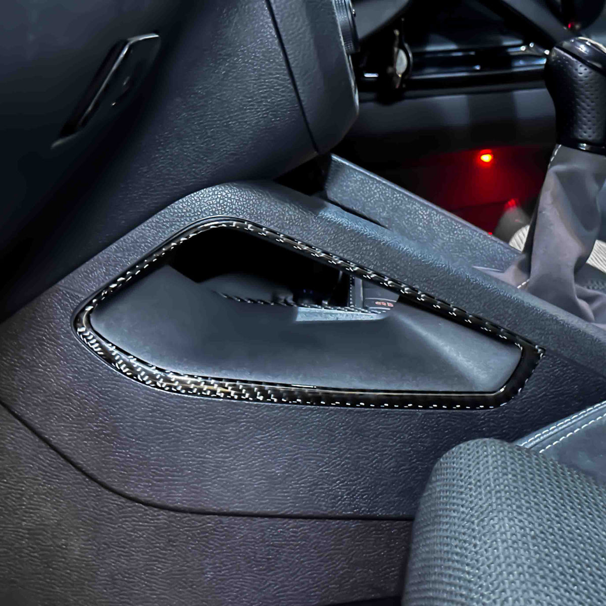 VW Scirocco Carbon Fibre Centre Console Side-Handle Surround Trim