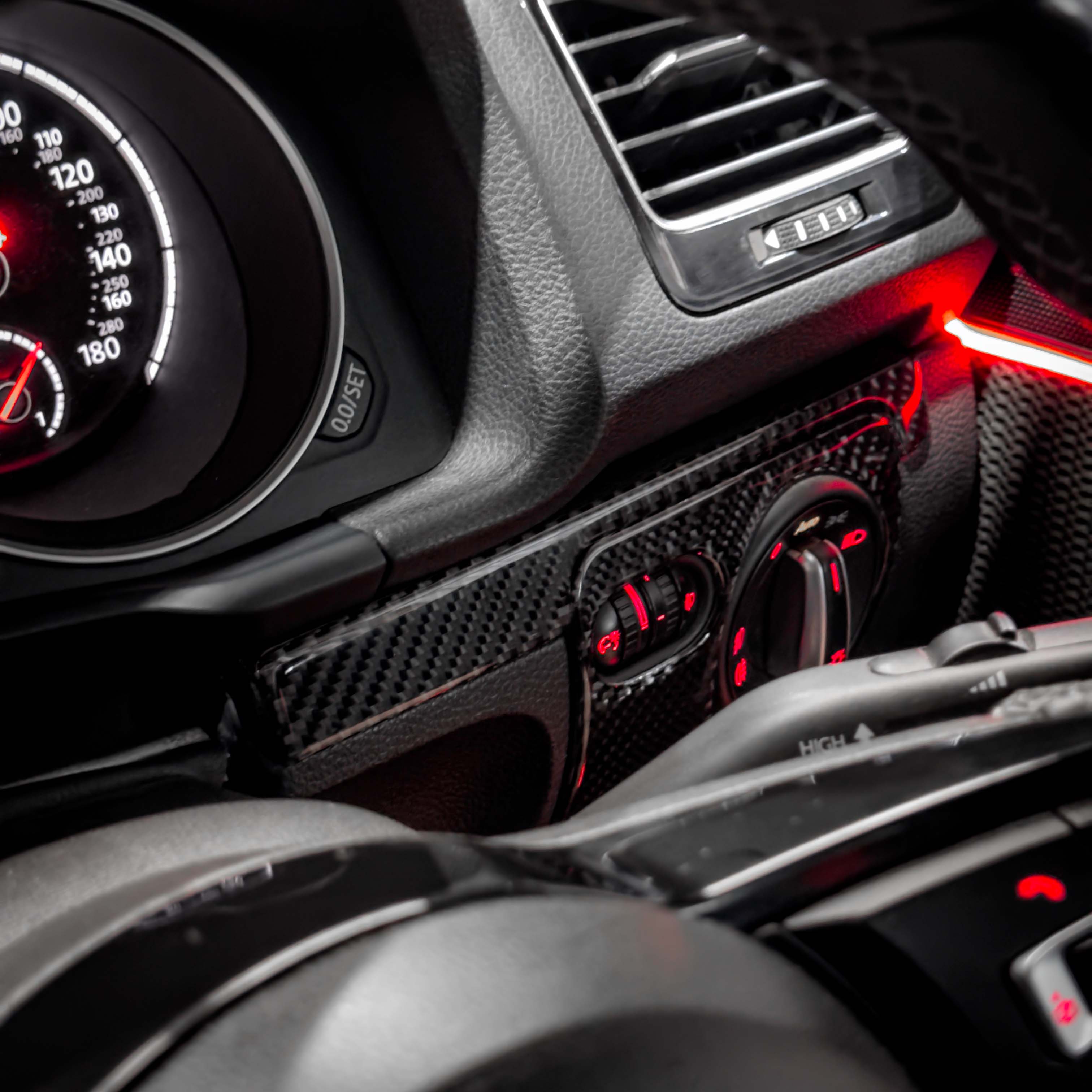 VW Scirocco Carbon Fibre Headlight Control Frame