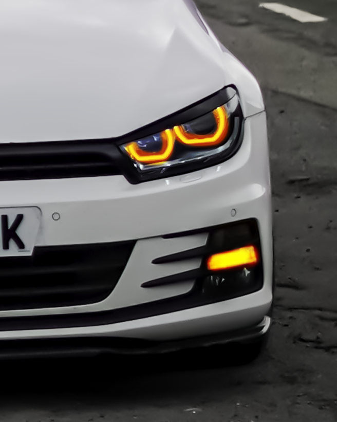 VW Scirocco Gloss Black Headlight Eyebrows