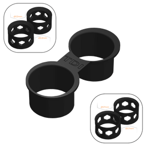 VW Golf MK7/7.5 Cup Holder Mod - TDI / 2x Size S + 2x Size M - High on Boost