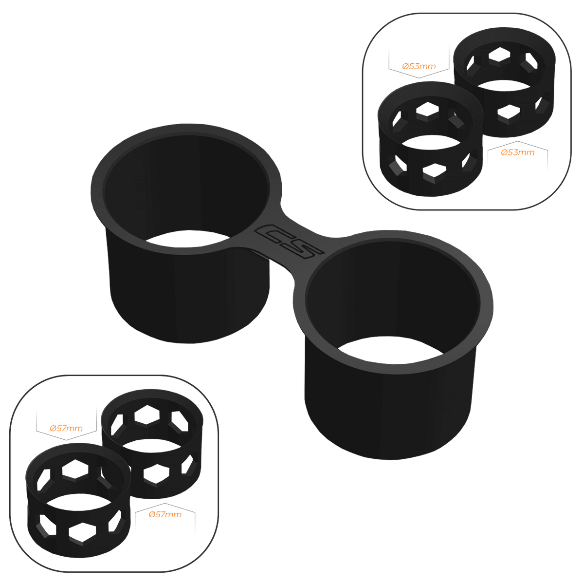 BMW M4 (F82) Cup Holder Mod - CS / 2x Size S + 2x Size M - High on Boost